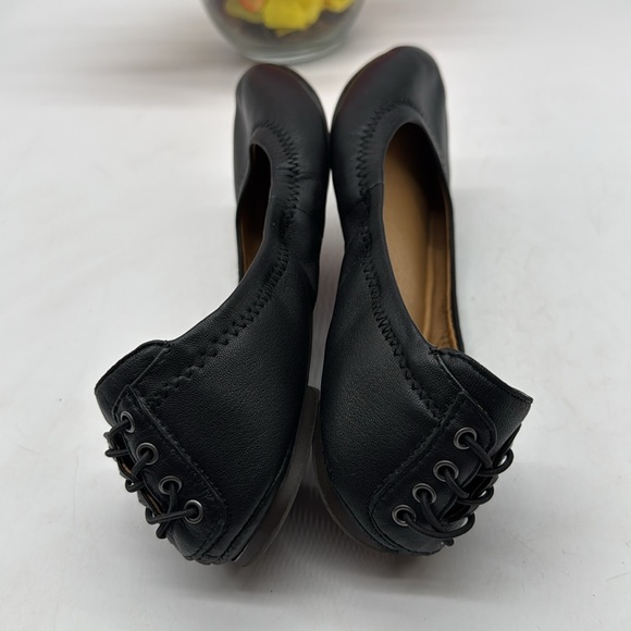 Lucky Brand Black Leather Ballet Flat Loafers Size 7 BFL8163C - Picture 4 of 6